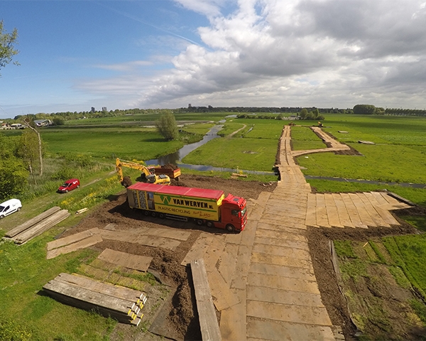 ​5,5 km werkterrein dankzij rijbaanhout