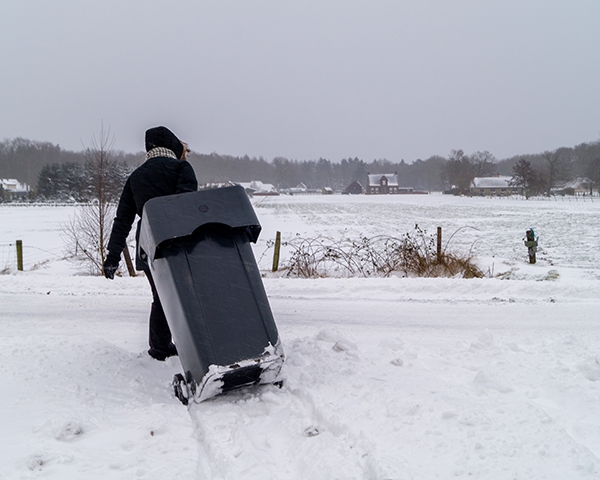 ​Afvalinzameling opgeschort vanwege winters weer